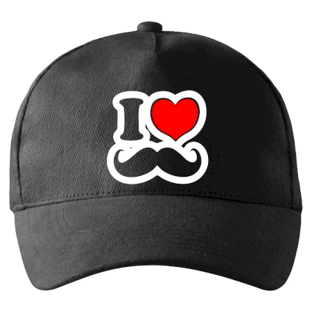 i love mustache - obrys