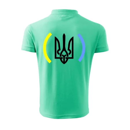 Ukrajina trojzubec s farbami