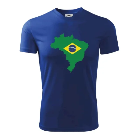Brazília vlajka v mape