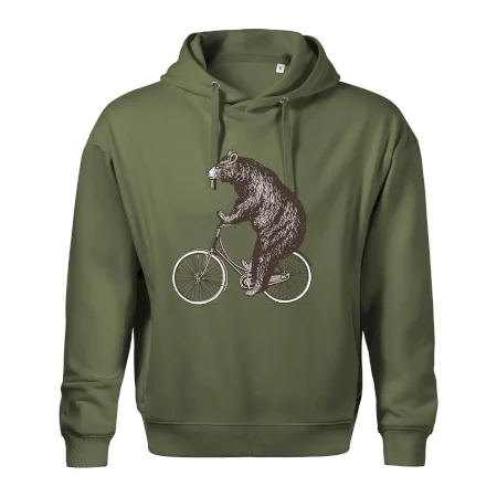 Medveď na bicykli