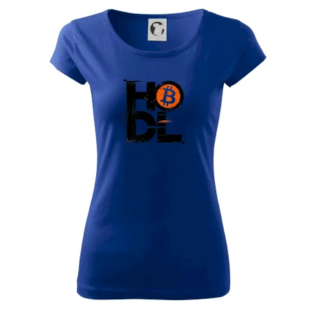 Hodl velký nápis a logo BTC