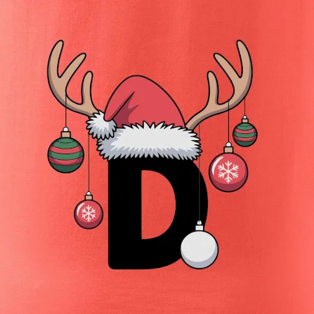 Vianočné rodinné tričká - písmeno a čiapka