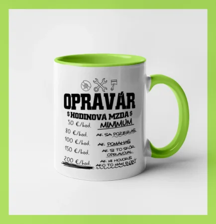 Hodinová mzda - opravár