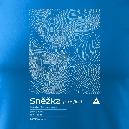 Snežka - vrstevnice v obdĺžniku