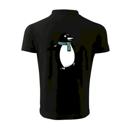 Tučniak so zeleným šálom