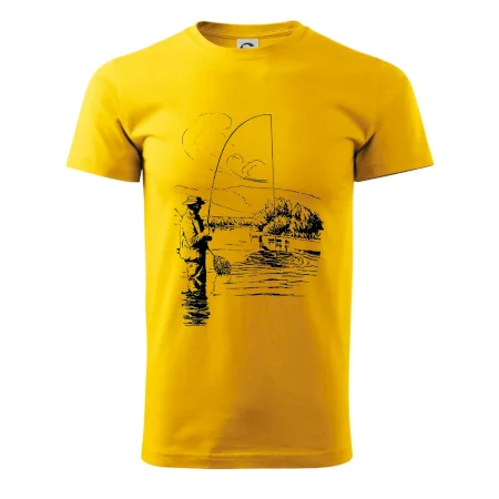 Kreslený rybár s podberákom