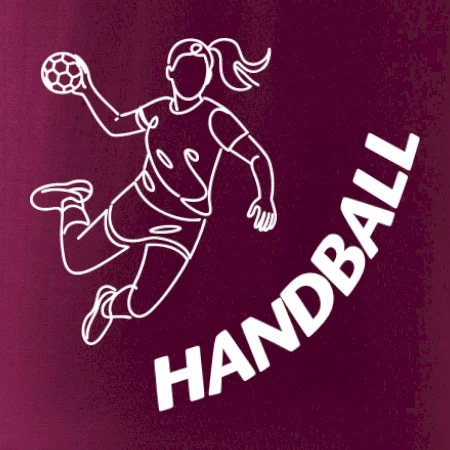 Handball nápis šikmo - dievča