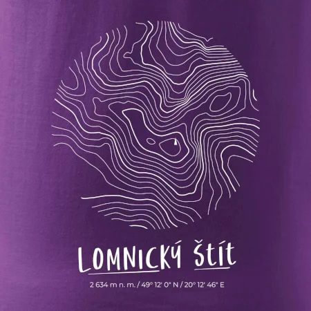 Lomnický štít - vrstevnice v kruhu