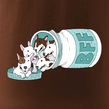 Bullterrier Friends Forever zelené (Pecka design)