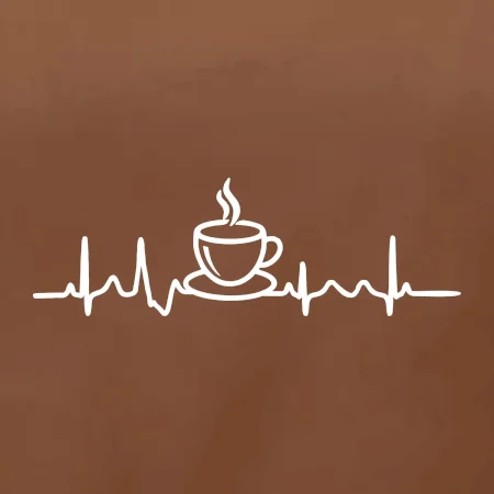 EKG hrnček kávy