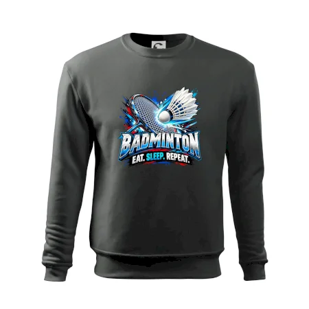 Bedmintonová raketa s košíčkom eat sleep repeat