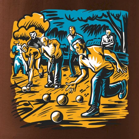 Petanque hra - modro oranžová