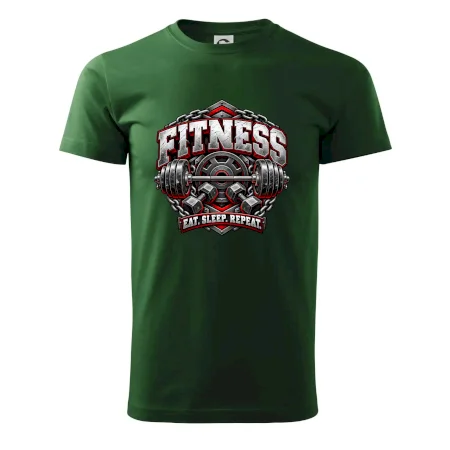 Fitness činka a závažia eat sleep repeat