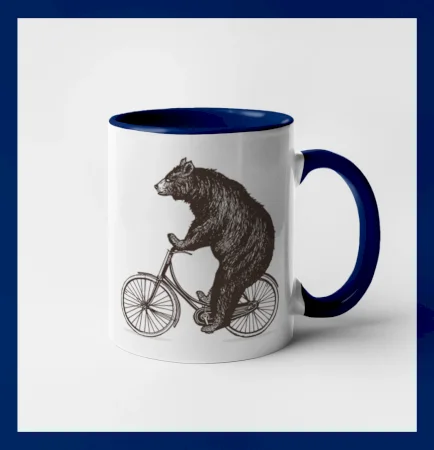 Medveď na bicykli