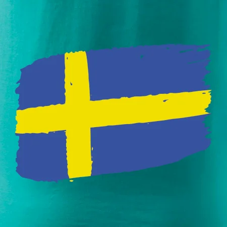 Švédsko vlajka štetkou