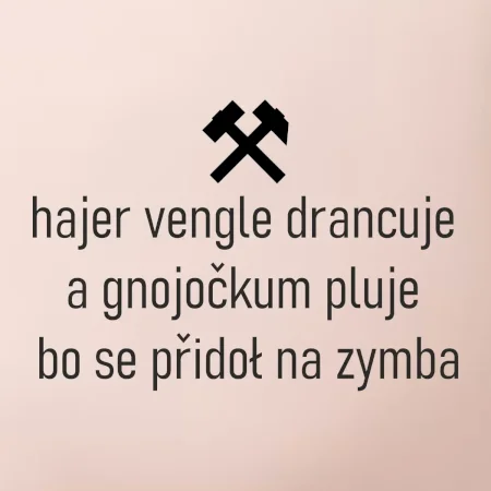 Hajer vengle drancuje a gnojočkum pluje bo se přidoł na zymba