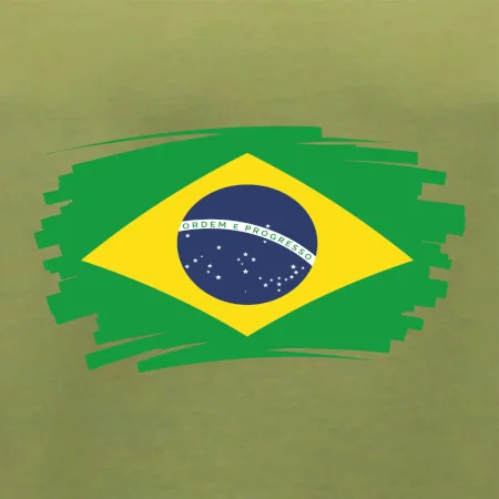 Brazília vlajka štetkou