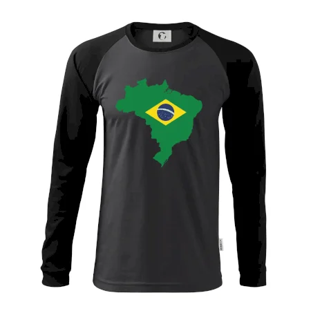 Brazília vlajka v mape