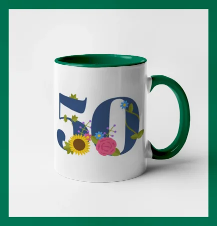 Kvetinové číslo kreslené - 50