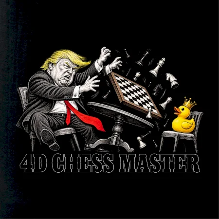 Donald Trump prohrává šachy s kachnou