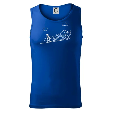 Kreslený lyžiar na horách