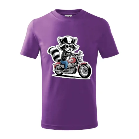 Mýval na motorke kreslený