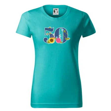 Kvetinové číslo kreslené - 50