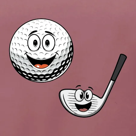 Parové tričko - Golfová palica a loptička