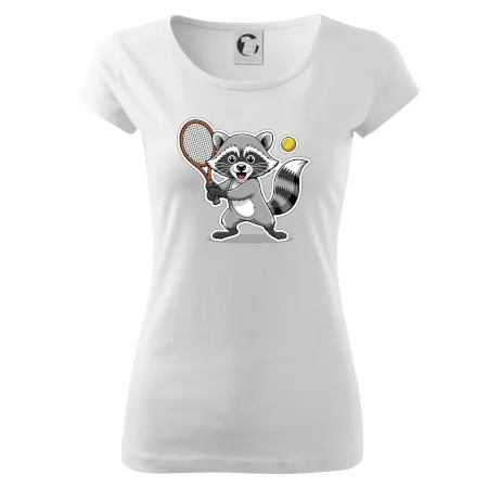 Mýval hrá tenis kreslený