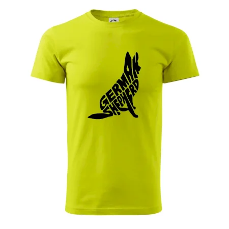 Nemecký ovčiak sediaci napis