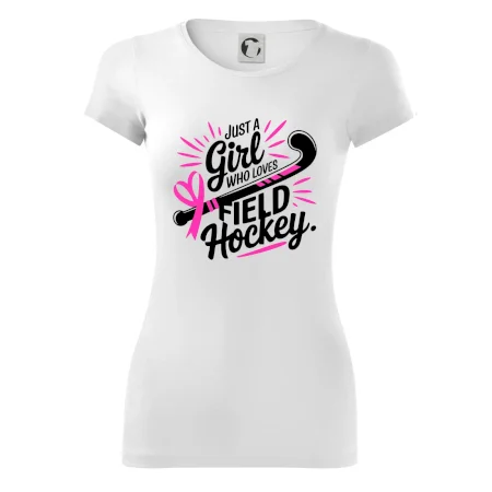 Just a girl who loves field hockey čierno ružové