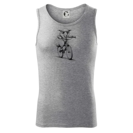 Ovce s okuliarmi na bicykli