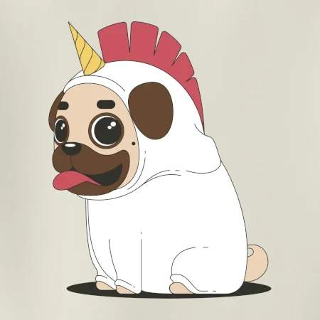 Mops a jednorožec