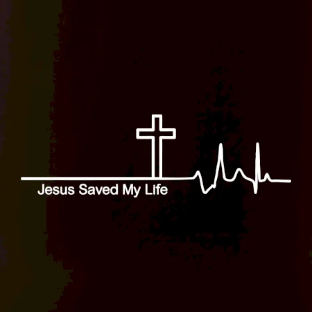 Jesus Saved My Life kríž ekg