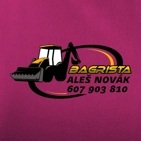 Bagrista v kruhu - vlastný nápis
