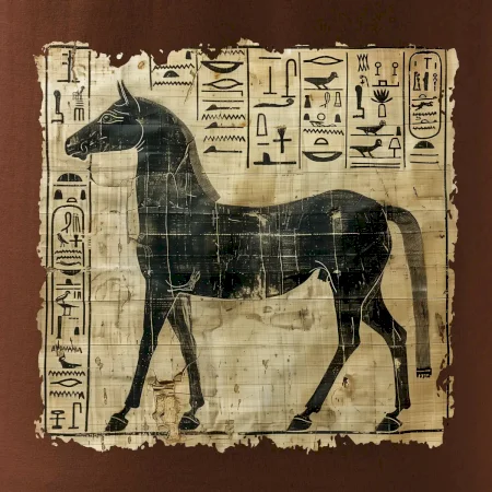 Egyptské hieroglyfy kôň