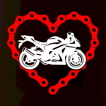 Moto srdce reťaz - superšport