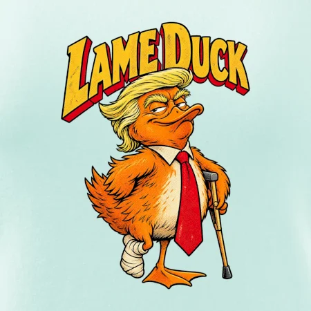 Trump jako kulhající kachna retro komiks
