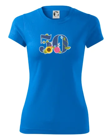 Kvetinové číslo kreslené - 50