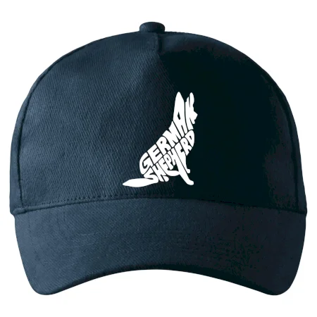 Nemecký ovčiak sediaci napis