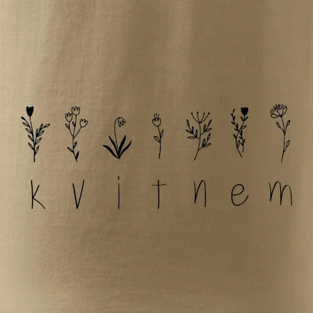 Kvitnem - Nápis s kvetinami
