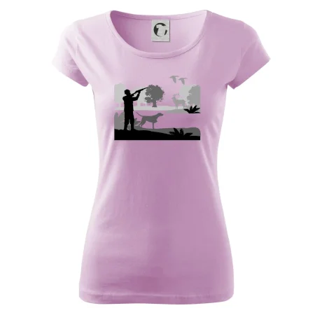 Lovec a stavač v lese