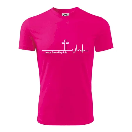 Jesus Saved My Life kríž ekg