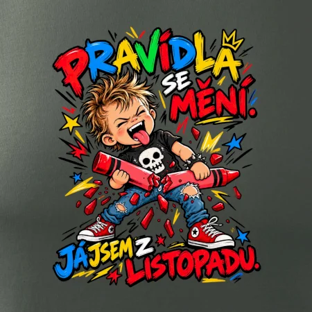 Pravidlá sa menia novembrový rebel so zlomenou pastelkou