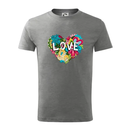 Love nápis květovaný
