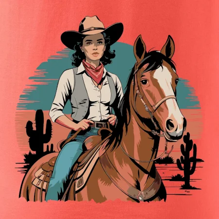 Cowgirl vintage na koni
