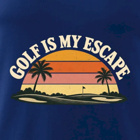 Golf is my escape retro západ slunce