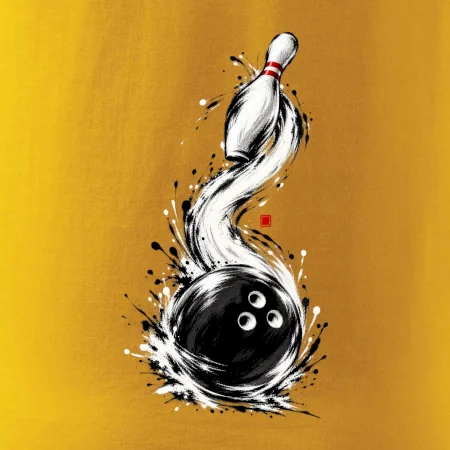 Bowling japonská štětcová malba