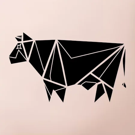 Origami krava z boku