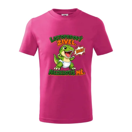 Novembrový živel zelený dinosaurus rex v plienke